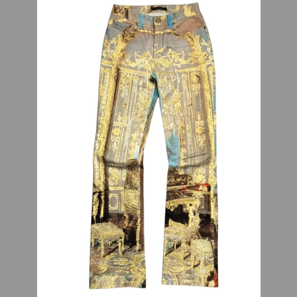 Roberto Cavalli Rare Vintage Printed Jeans - Picture 1 of 10